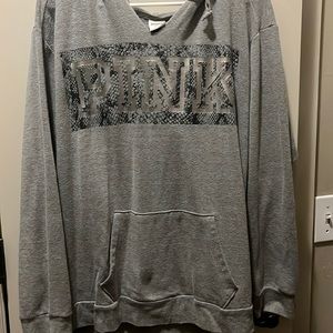 PINK Grey Hoodie > Oversized